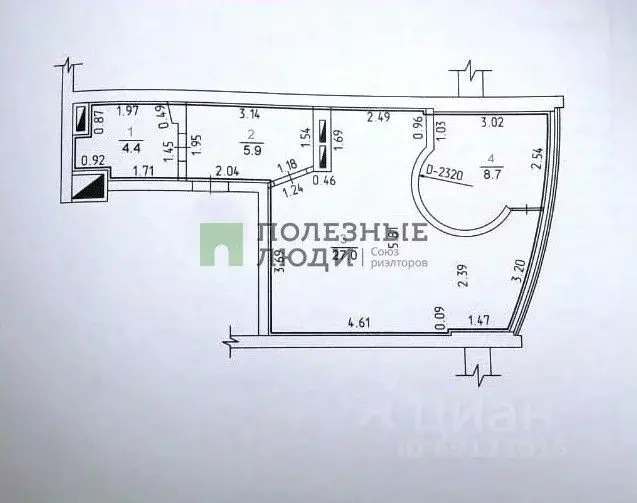1-к кв. Орловская область, Орел ул. Орловских Партизан, 6 (46.0 м) - Фото 2