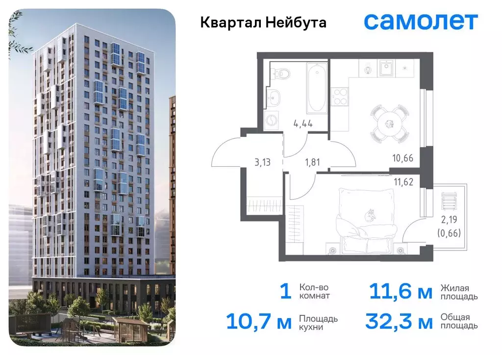 1-к кв. Приморский край, Владивосток ул. Нейбута (32.32 м) - Фото 0