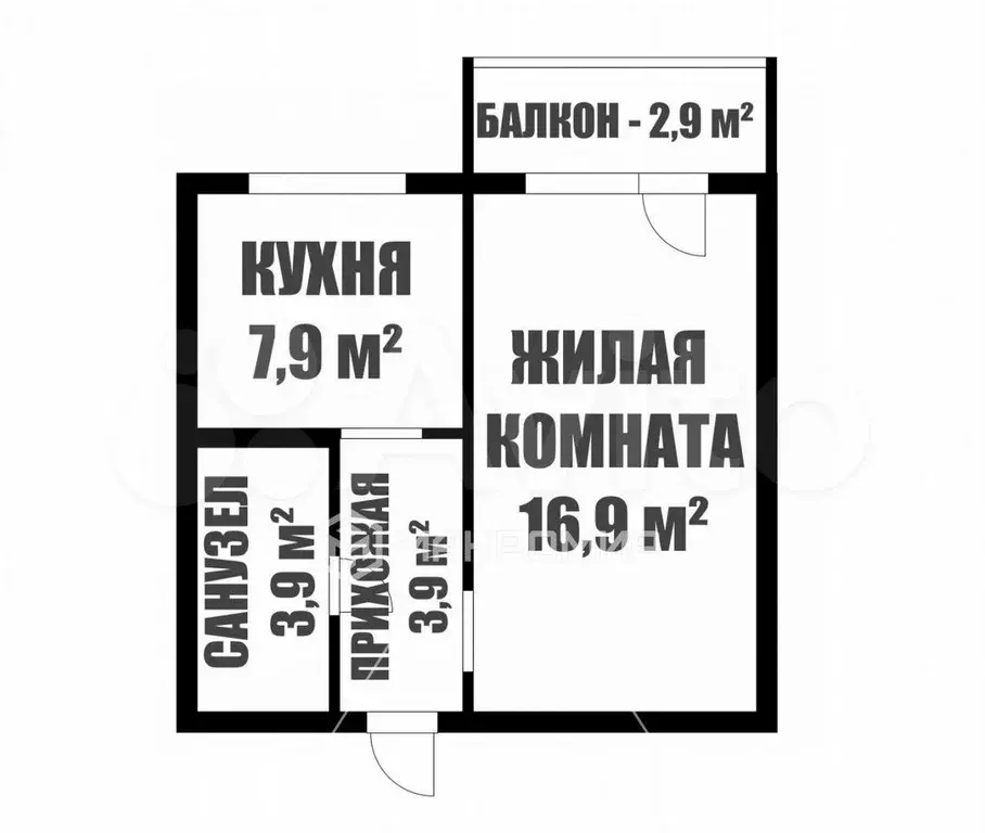 1-к. квартира, 32,4 м, 4/9 эт. - Фото 0
