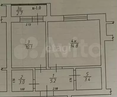 Квартира-студия, 36,5 м, 6/9 эт. - Фото 0