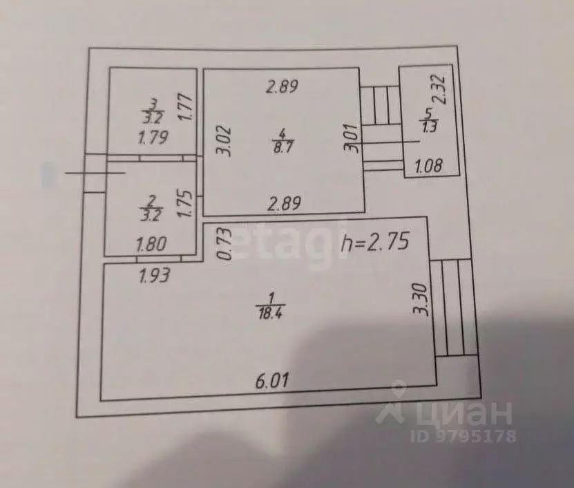 1-к кв. Татарстан, Казань ул. Восстания, 86А (33.5 м) - Фото 0