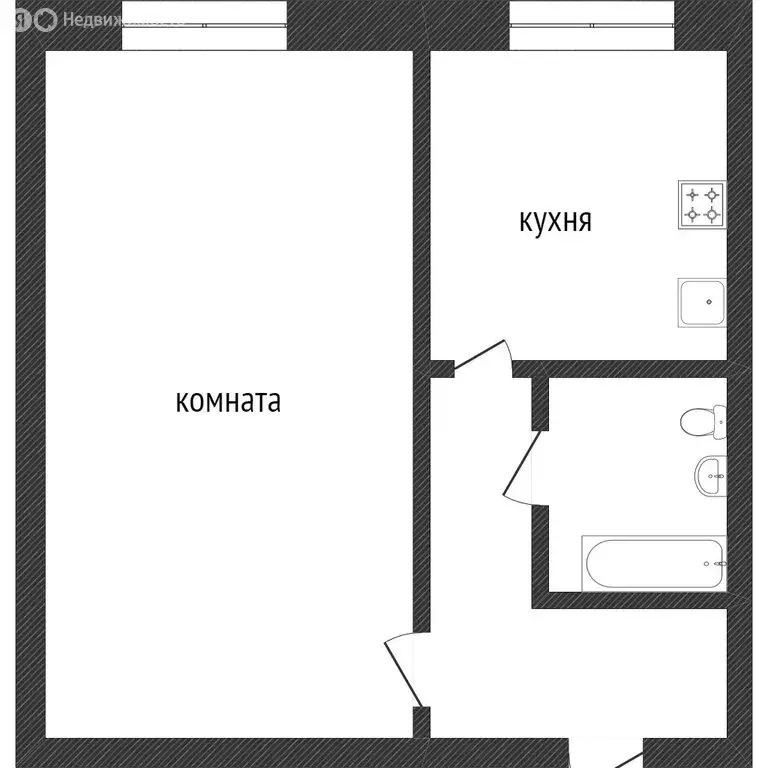 1-комнатная квартира: Тобольск, микрорайон 3Б, 16 (27.6 м) - Фото 1