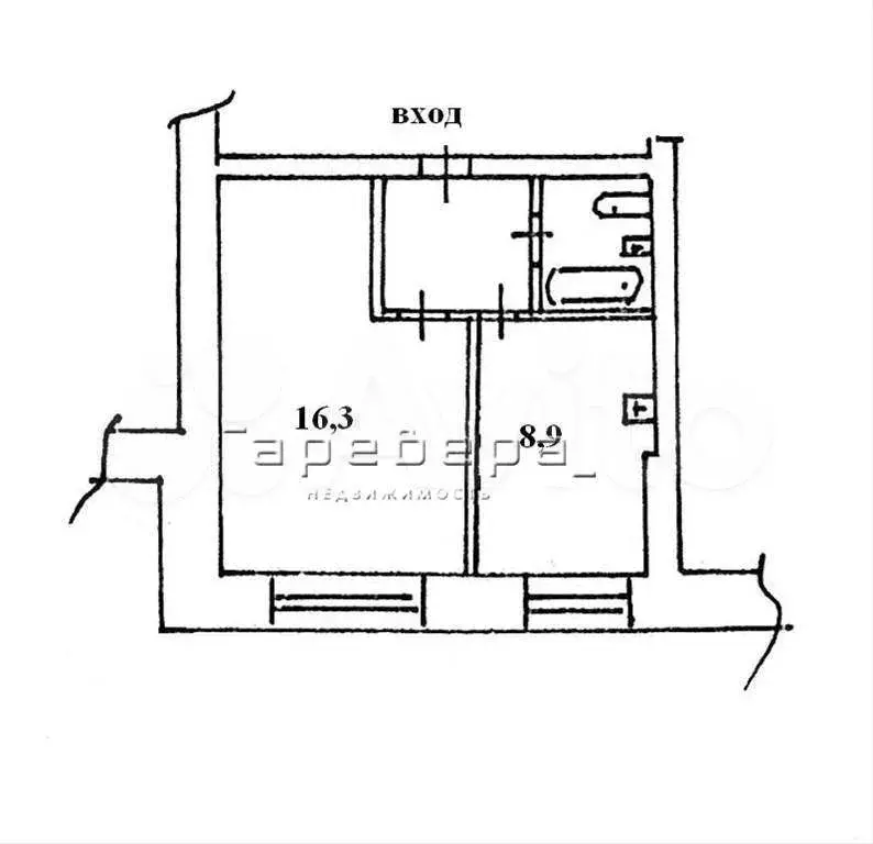 1-к. квартира, 32,1 м, 1/9 эт. - Фото 0