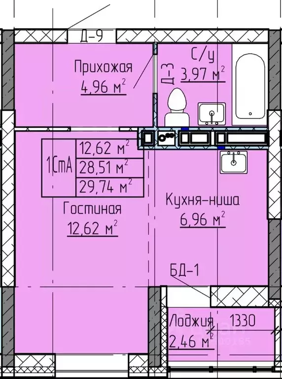 Студия Татарстан, Нижнекамск ул. Баки Урманче, 12 (29.74 м) - Фото 0