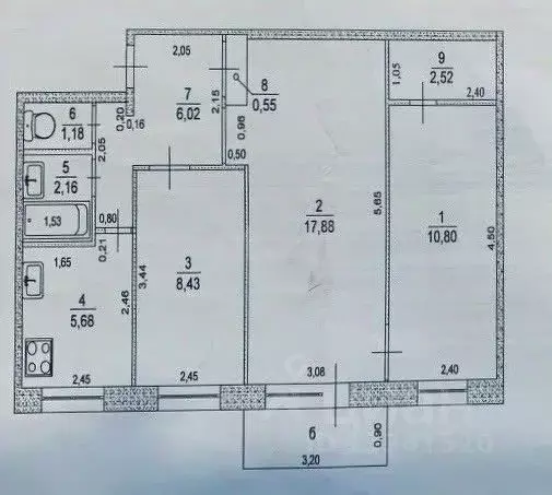 3-к кв. Ульяновская область, Ульяновск ул. Ефремова, 103 (55.2 м) - Фото 0