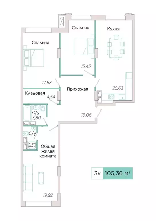 3-к кв. Самарская область, Тольятти Спортивная ул., 21 (105.36 м) - Фото 0