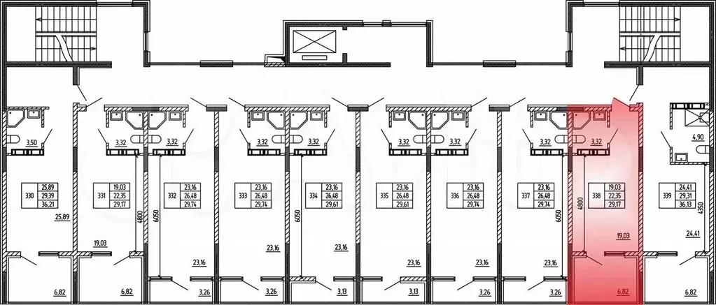 Апартаменты-студия, 29,2 м, 3/9 эт. - Фото 1