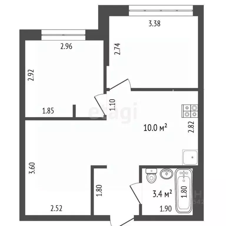 3-к кв. Кемеровская область, Кемерово Лесная Поляна жилрайон, бул. ... - Фото 1