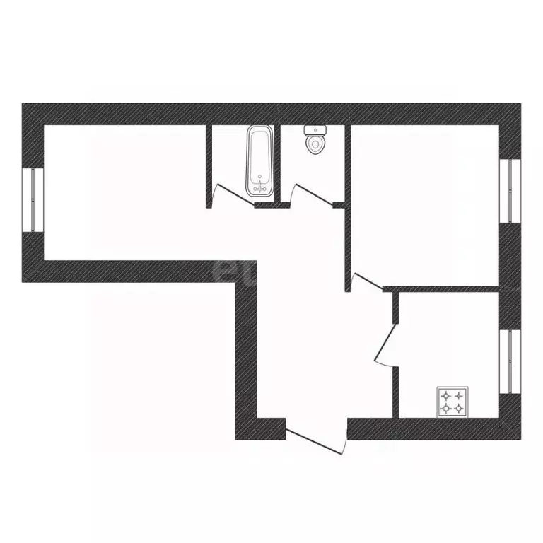 2-к кв. Ленинградская область, Волхов ул. Володарского, 7 (53.4 м) - Фото 2