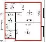 1-к. квартира, 40 м, 3/7 эт. - Фото 0