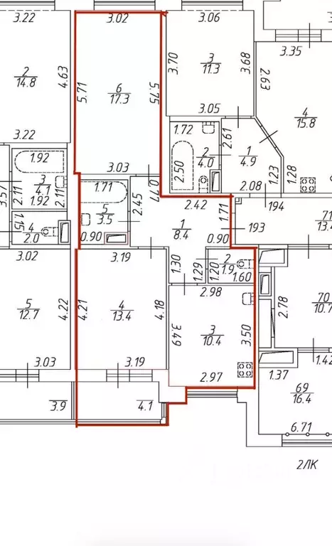 2-к кв. Санкт-Петербург Большой Сампсониевский просп., 70к5 (54.9 м) - Фото 1