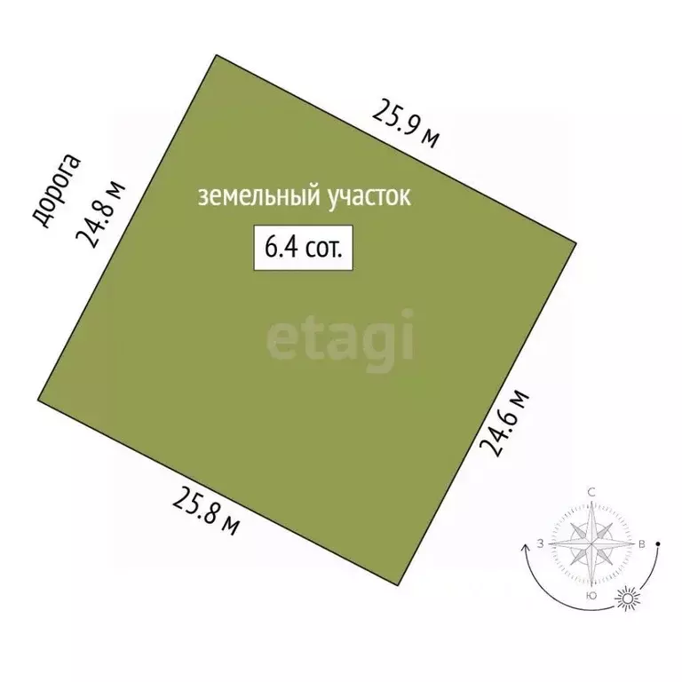 Участок в Воронежская область, Борисоглебск ул. Семейная, 12 (6.43 ... - Фото 1