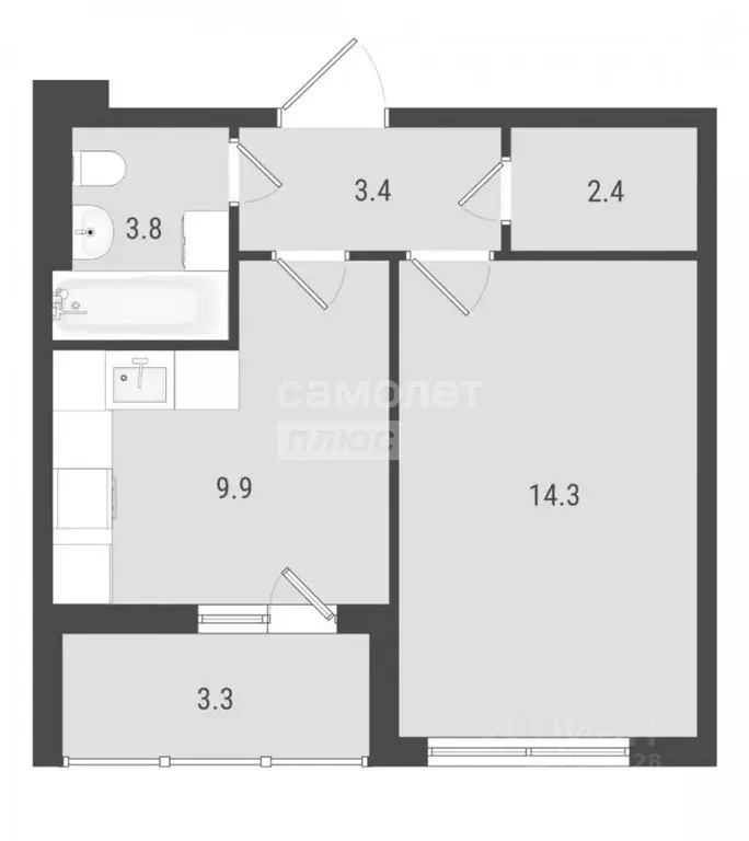 1-к кв. Самарская область, Самара Южное ш., 11 (35.0 м) - Фото 1