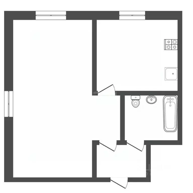 1-к кв. Тульская область, Тула ул. Ползунова, 16А (30.5 м) - Фото 2