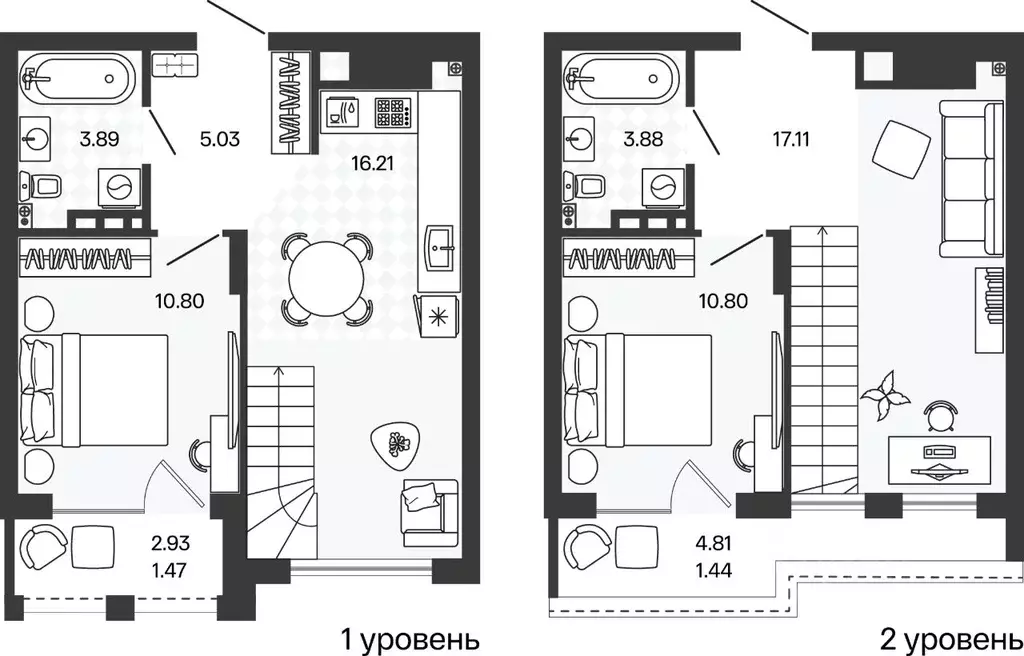 2-к кв. Калининградская область, Гурьевский муниципальный округ, пос. ... - Фото 1