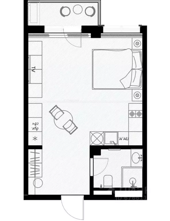 Студия Краснодарский край, Сочи ул. Ленина, 290/8к2 (35.9 м) - Фото 0