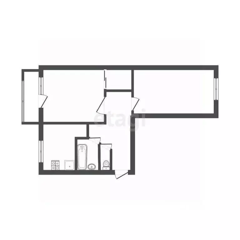 2-к кв. Тульская область, Тула ул. Плеханова, 142 (45.0 м) - Фото 2
