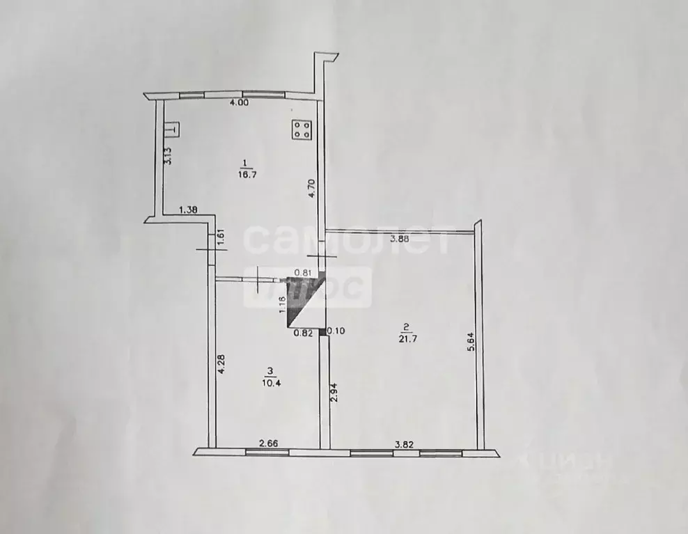 2-к кв. Кировская область, Котельнич ул. Карла Маркса, 19 (48.8 м) - Фото 1