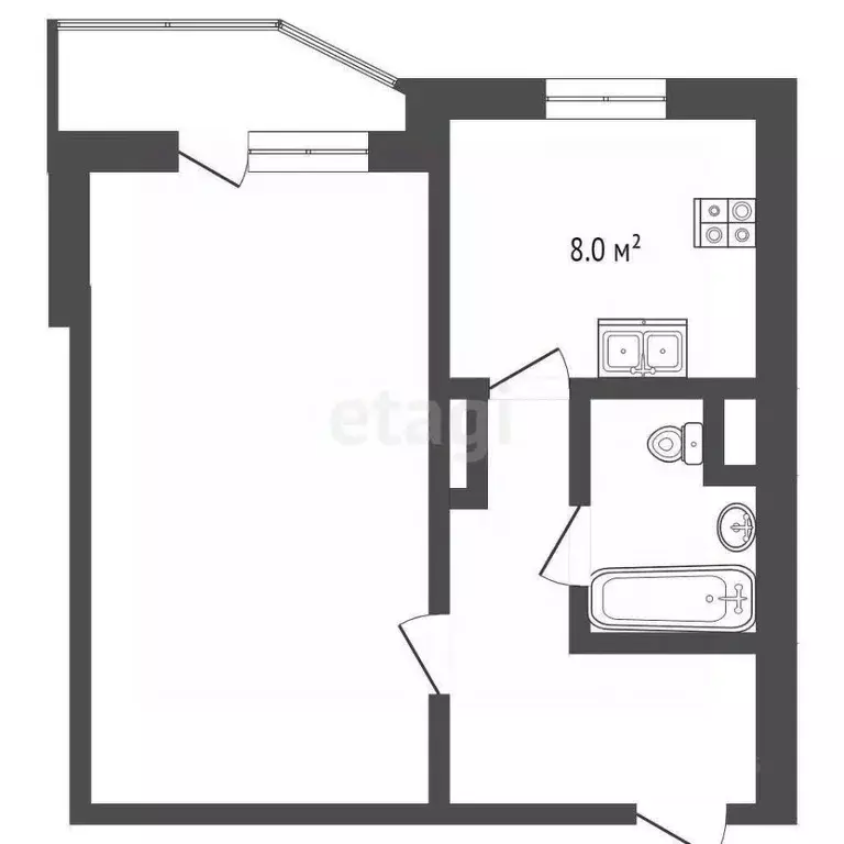 1-к кв. Московская область, Балашиха Советская ул., 56 (36.7 м) - Фото 1