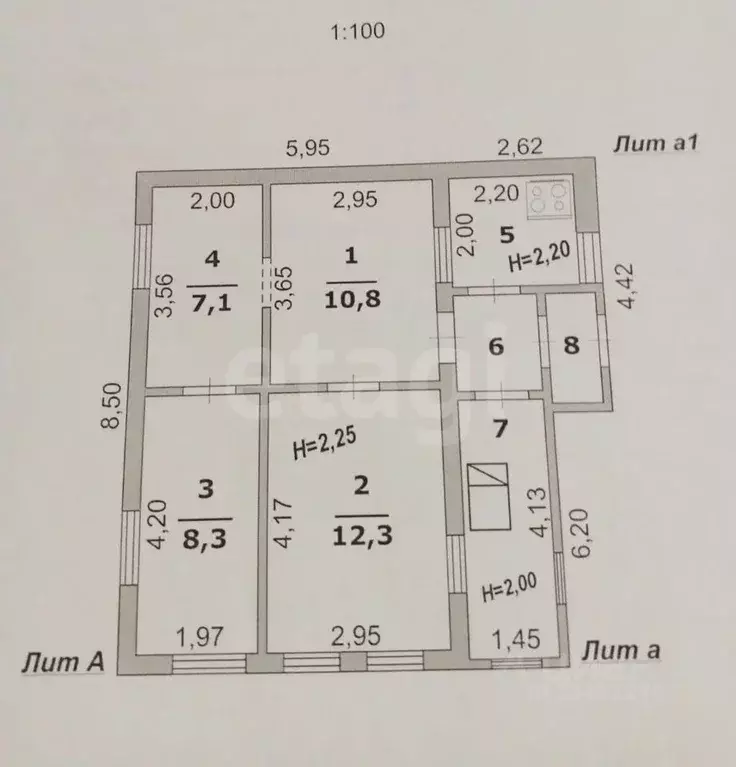 Дом в Белгородская область, Белгород Индустриальная ул., 155 (54 м) - Фото 2