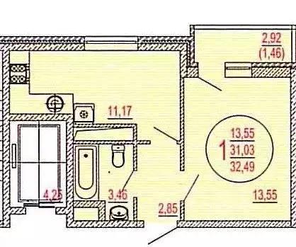 1-к кв. Краснодарский край, Краснодар ул. Красных Партизан, 1/3к6 ... - Фото 1