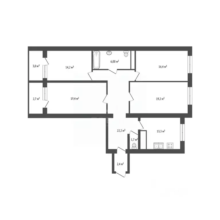 4-к кв. Санкт-Петербург просп. Просвещения, 33к1 (114.8 м) - Фото 2