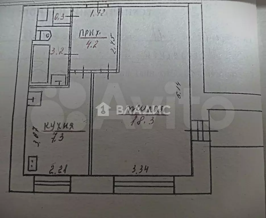 1-к. квартира, 35 м, 3/9 эт. - Фото 0