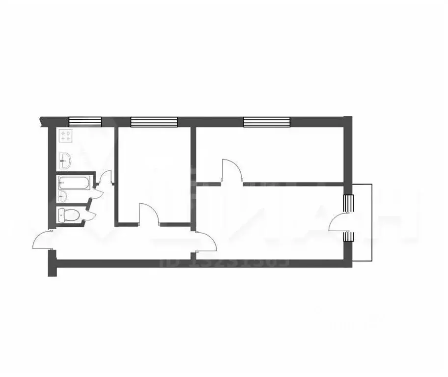 3-к кв. Нижегородская область, Кстово ул. Жуковского, 12 (58.0 м) - Фото 2