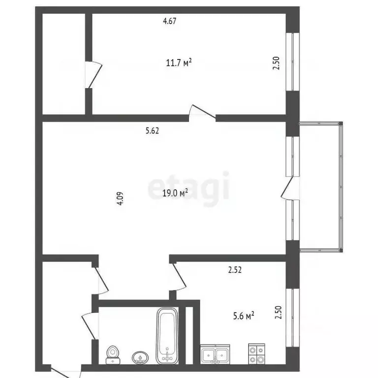 2-к кв. Архангельская область, Архангельск наб. Северной Двины, 12к2 ... - Фото 1