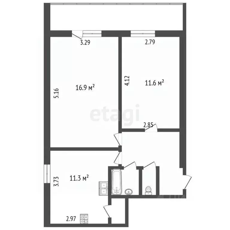 2-к кв. Москва Клязьминская ул., 32К2 (51.3 м) - Фото 1