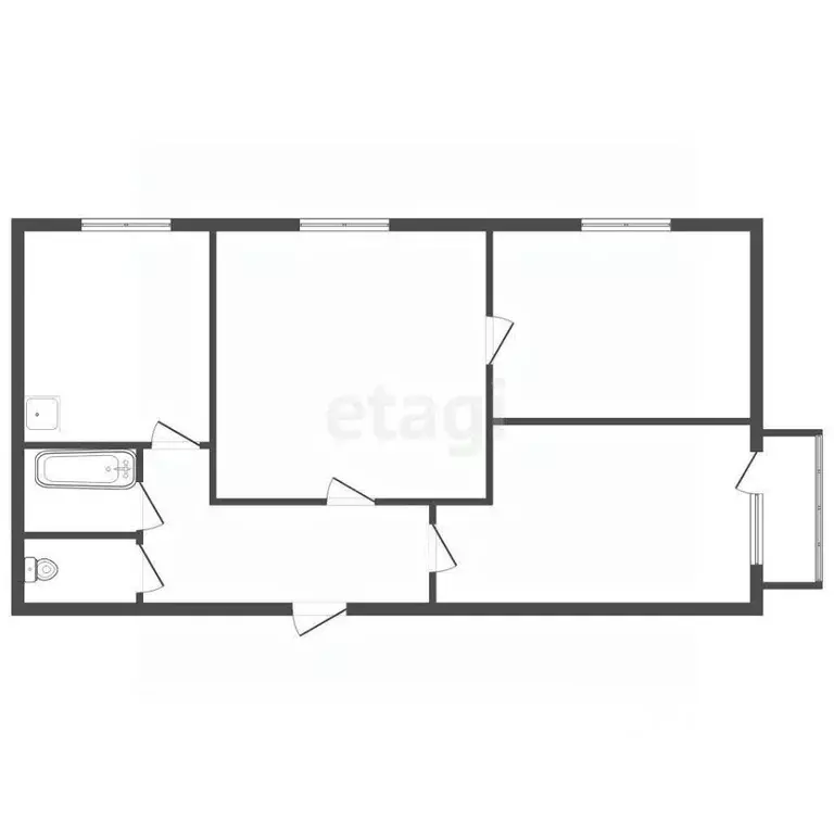 3-к кв. Челябинская область, Озерск ул. Семенова, 19 (53.7 м) - Фото 2
