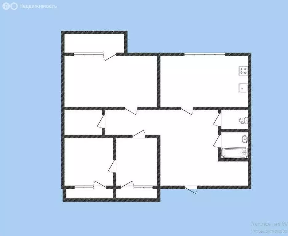 3-комнатная квартира: Сочи, улица Свердлова, 118 (66 м) - Фото 0