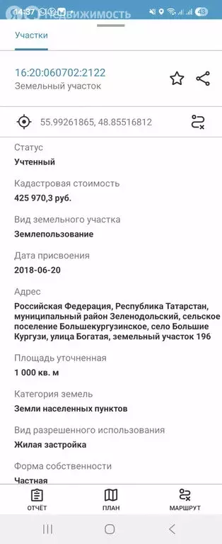 Участок в село Большие Кургузи, Богатая улица (10 м) - Фото 1
