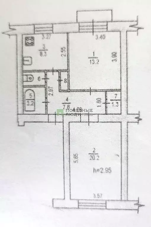 2-к кв. Хабаровский край, Хабаровск Краснореченская ул., 52 (56.2 м) - Фото 1