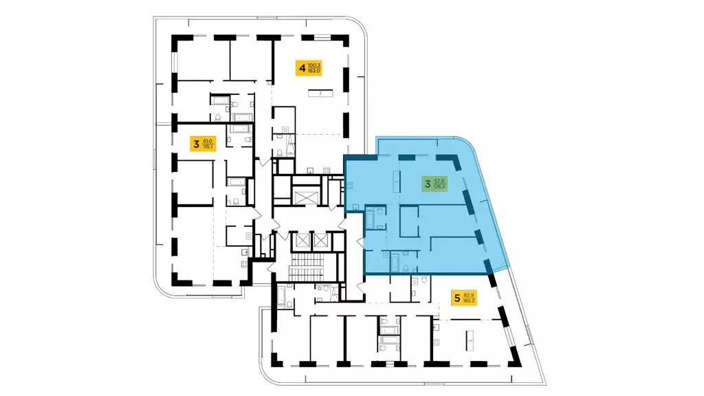 3-комнатная квартира: Москва, улица Эдуарда Стрельцова, 2к1 (126.6 м) - Фото 1