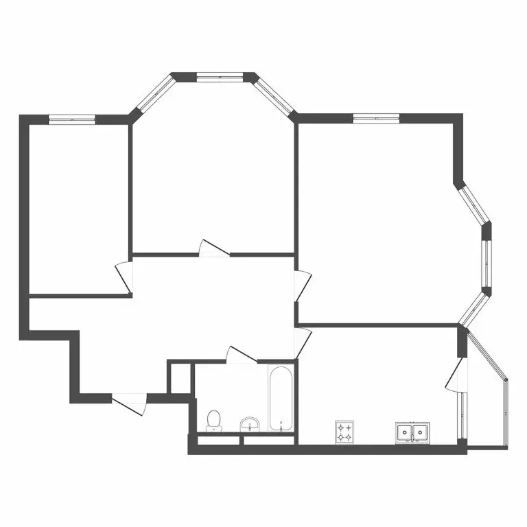 3-комнатная квартира: Тюмень, Первомайская улица, 50 (84 м) - Фото 1