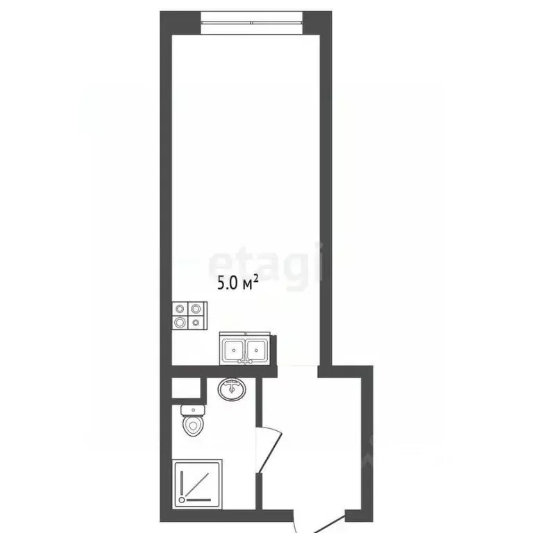Студия Крым, Ялта ул. Блюхера, 19 (31.8 м) - Фото 2