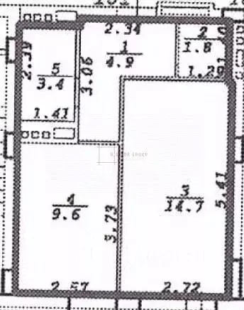 1-к кв. Новосибирская область, Новосибирск ул. Мясниковой, 6/3 (34.4 ... - Фото 2