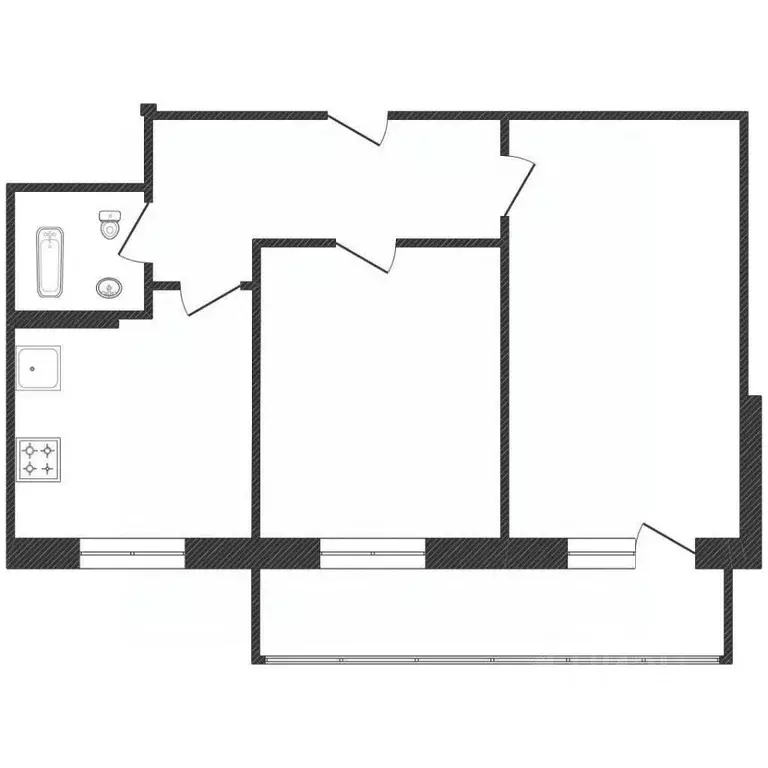 2-к кв. Белгородская область, Белгород 10-й мкр, ул. Спортивная, 7 ... - Фото 2