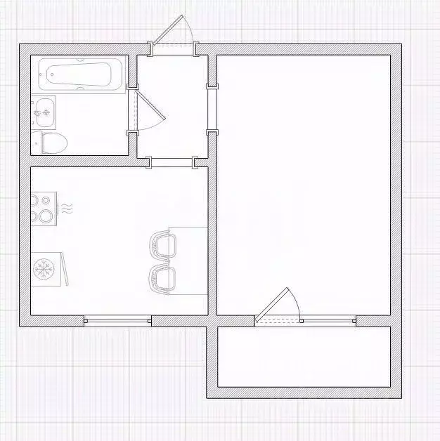 1-к кв. Оренбургская область, Оренбург Курганская ул., 4 (30.7 м) - Фото 2