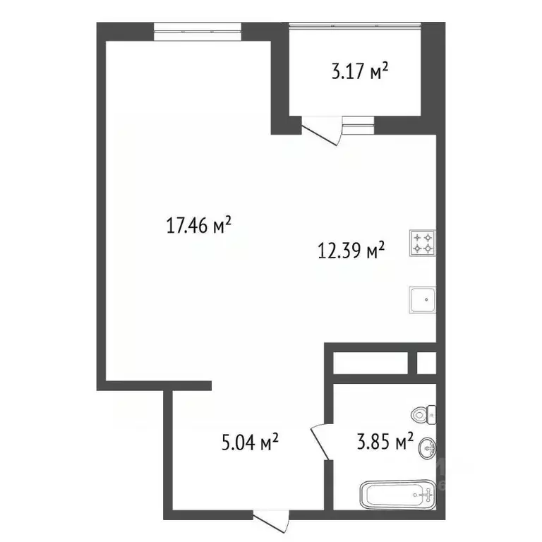 1-к кв. Иркутская область, Иркутск ул. Карла Либкнехта, 201 (43.0 м) - Фото 2