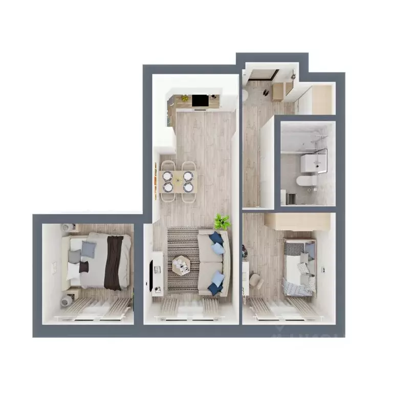 2-к кв. Нижегородская область, Нижний Новгород Северо-Восточная ул., 5 ... - Фото 1