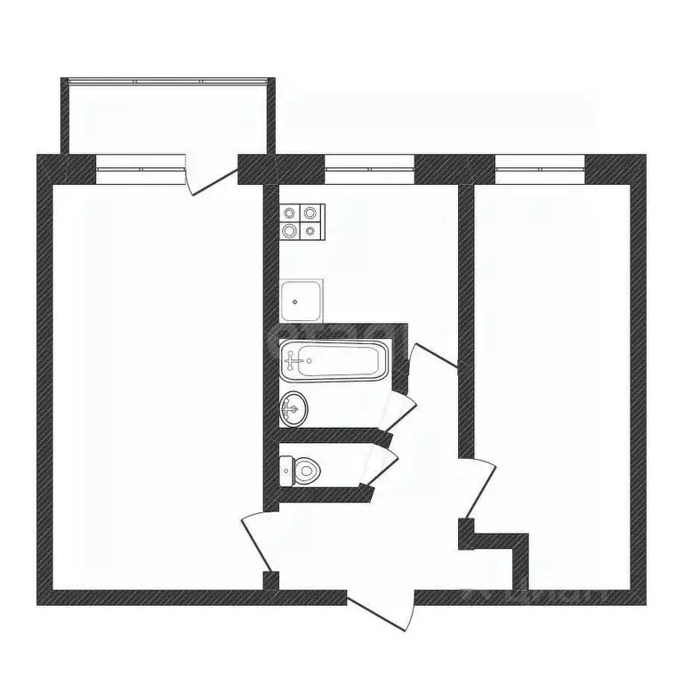 2-к кв. Нижегородская область, Дзержинск ул. Черняховского, 33 (43.2 ... - Фото 2