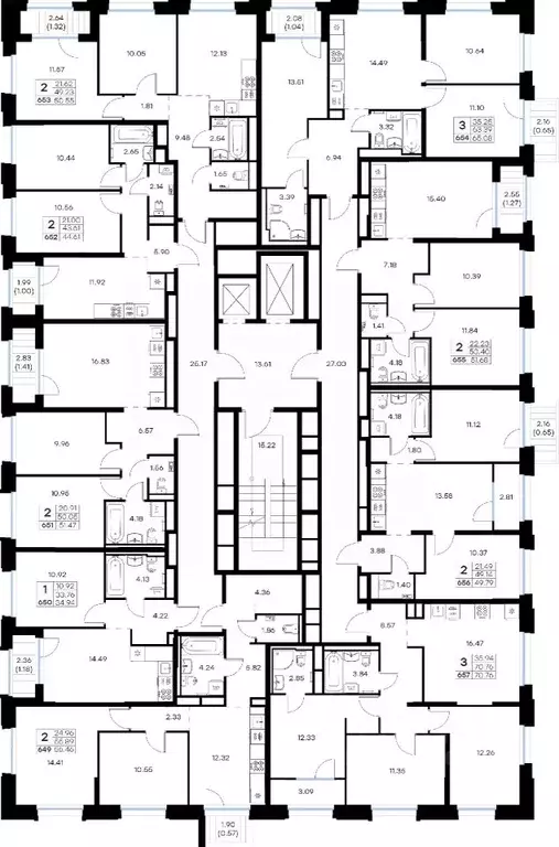 2-к кв. Мурманская область, Мурманск Долина Уюта тер.,  (51.68 м) - Фото 2