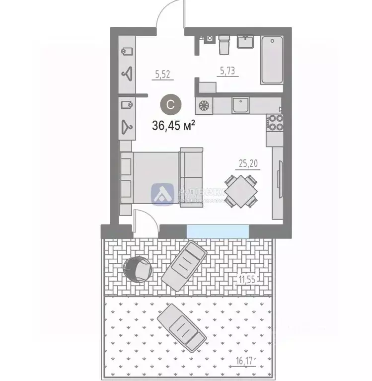 Студия Тюменская область, Тюменский муниципальный округ, с. Кулаково ... - Фото 2