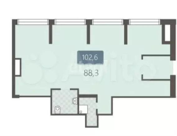 Продам помещение свободного назначения, 102.6 м - Фото 0