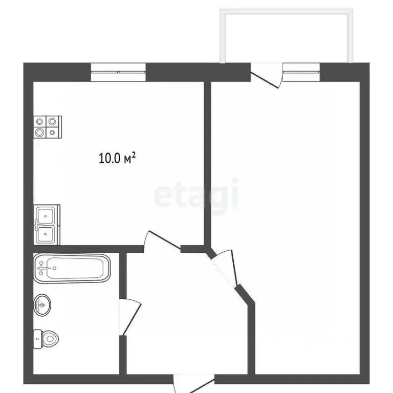 1-к кв. Тюменская область, Тюменский муниципальный округ, с. Червишево ... - Фото 1