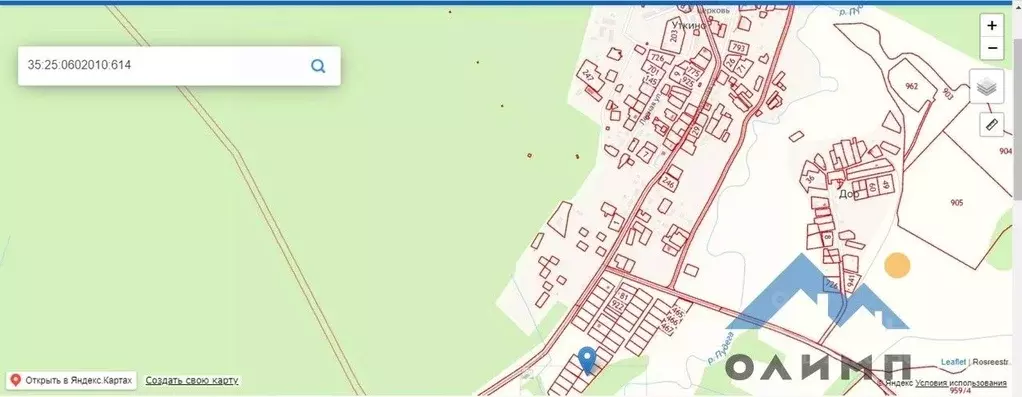 Уткино на карте