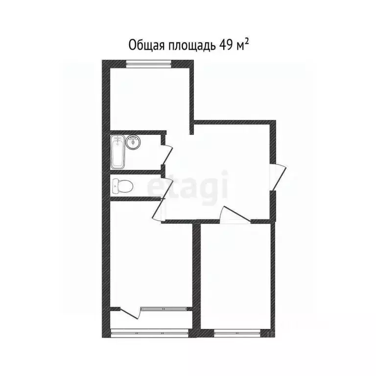 2-к кв. Воронежская область, Воронеж Дорожная ул., 44А (49.0 м) - Фото 1