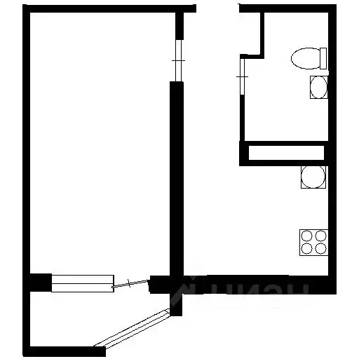 1-к кв. Новосибирская область, Новосибирск ул. Александра Чистякова, ... - Фото 2